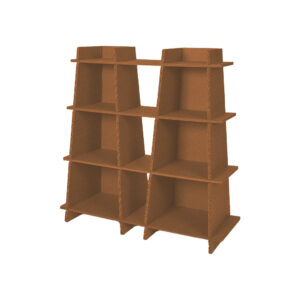 Dviguba piramidinė lentyna